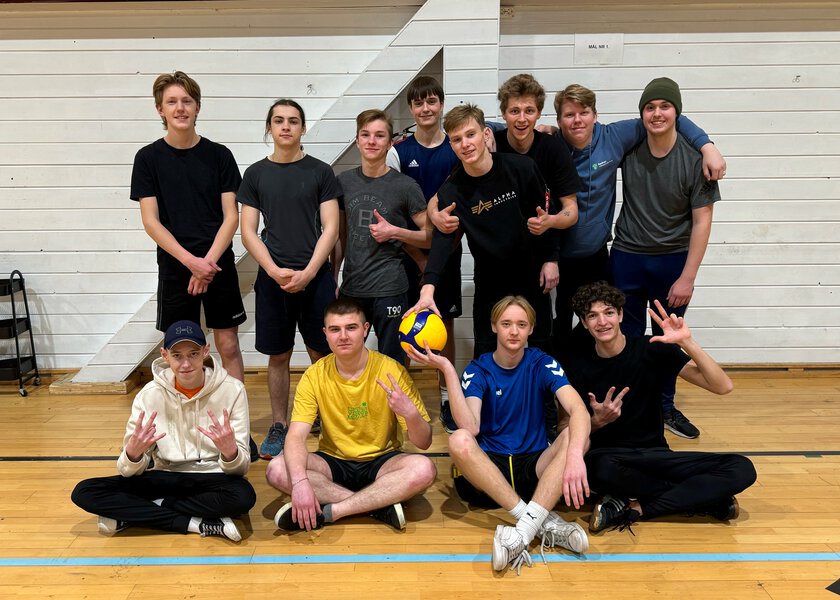 Lagbilde volleyball med 12 gutter - Klikk for stort bilde
